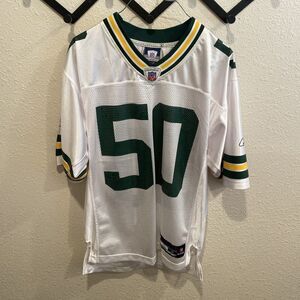 Reebok NFL Equipment Green Bay Packers #50 AJ Hawk Jersey Size Small